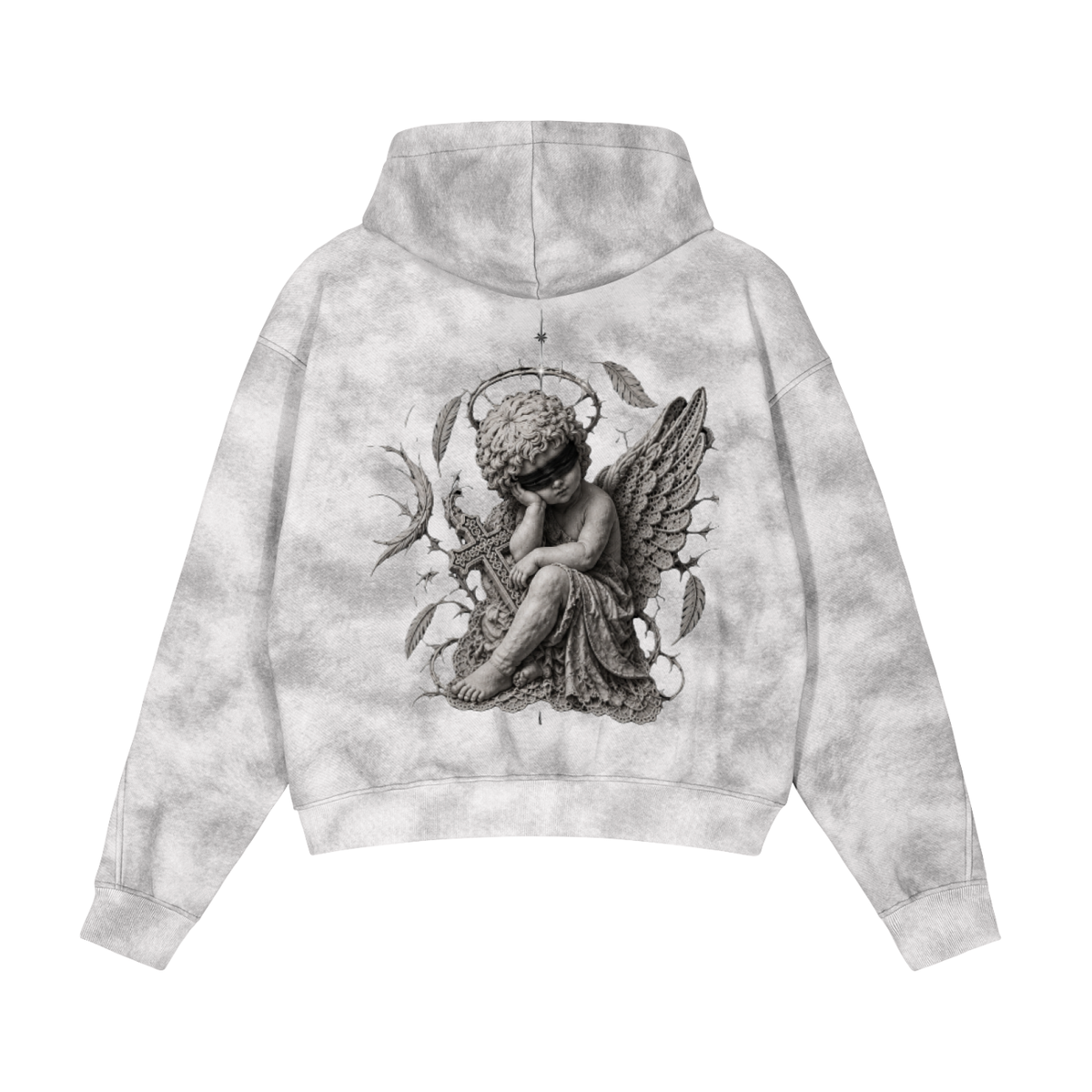Dirty Washed Zip-Up Fleece Hoodie