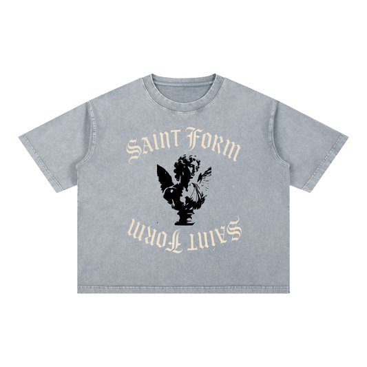 Mineral Wash Boxy Cotton T-Shirt