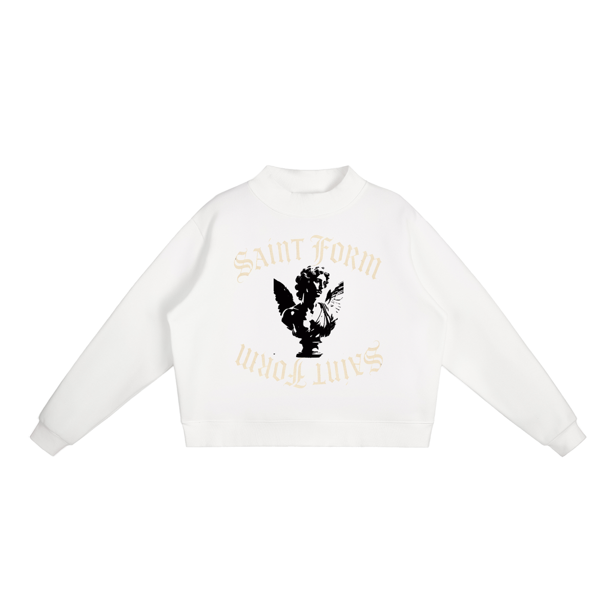 Essential Fleece Mock-Neck Crew Sweatshirt