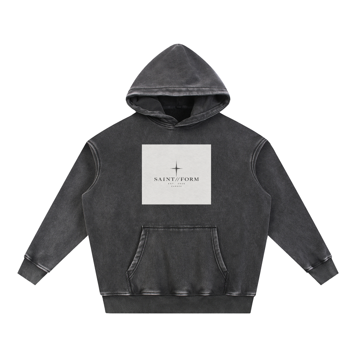 Snow Wash Fleece Oversize Hoodie