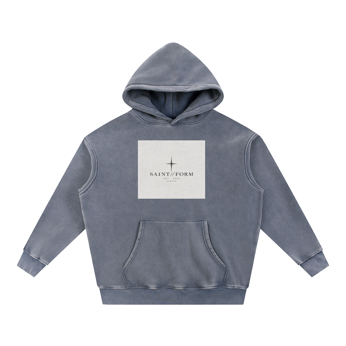 Snow Wash Fleece Oversize Hoodie