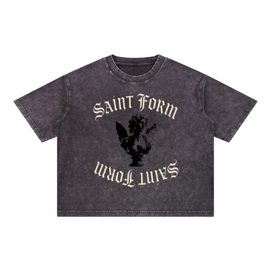 Mineral Wash Boxy Cotton T-Shirt